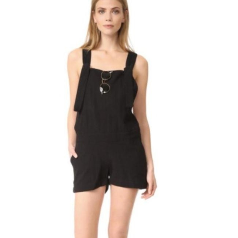 NWT MIKOH Guana Cay Overalls Romper Black